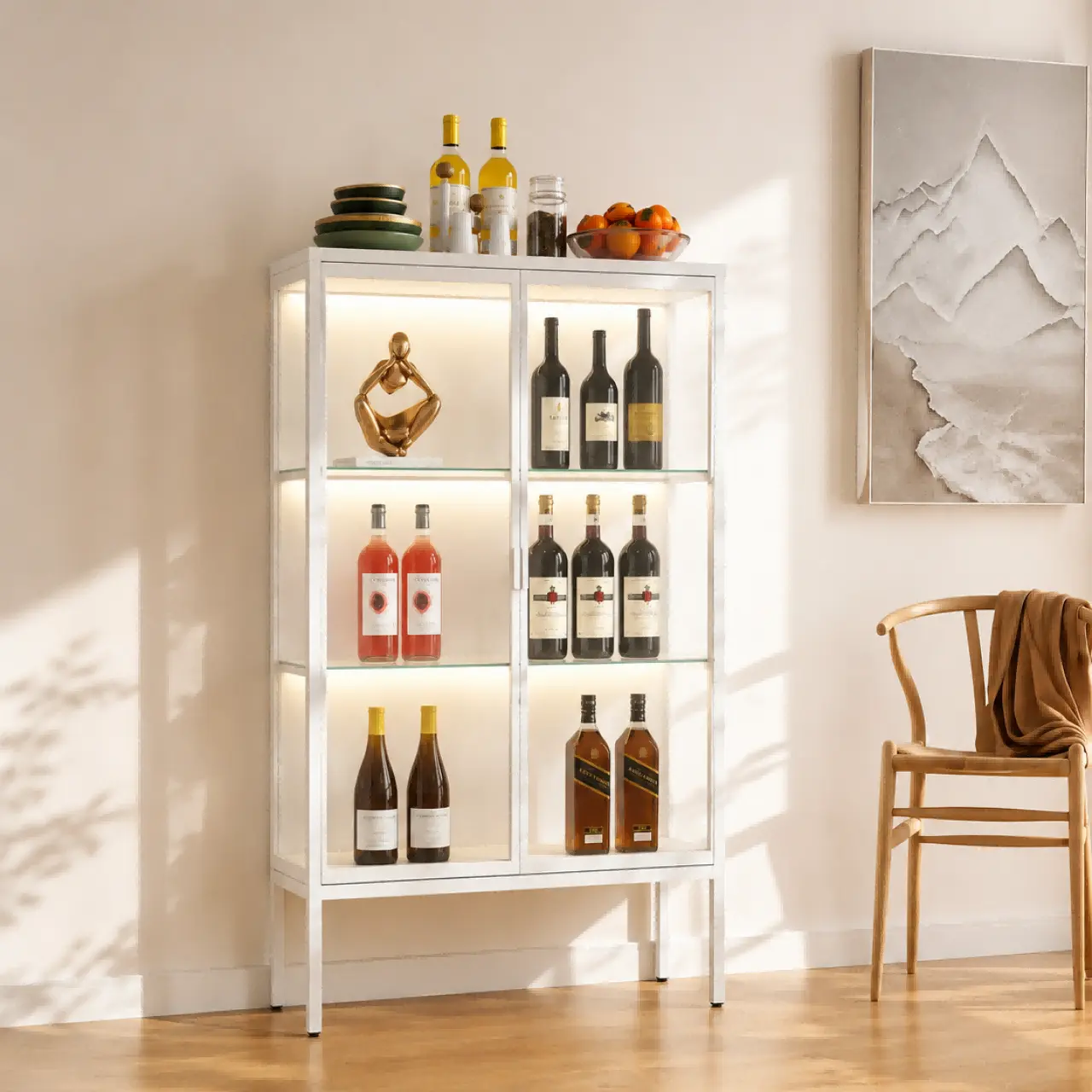 Double Door Glass Display Cabinet