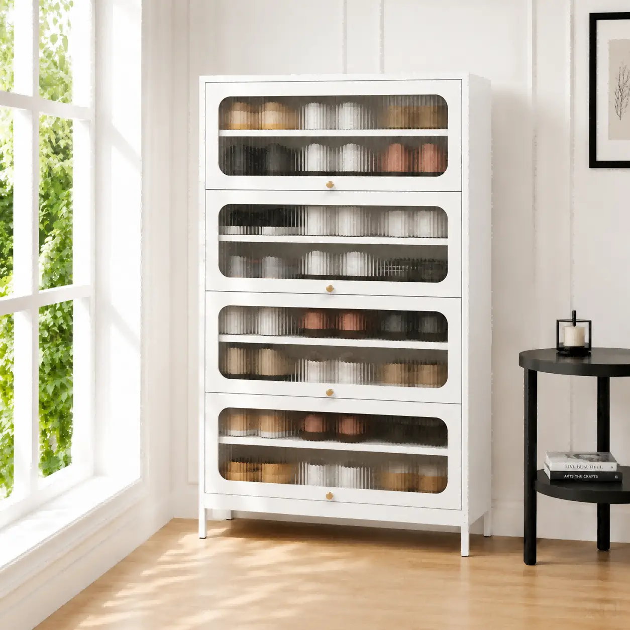 Five Door Square Panel Shoe Cabinet Five Door Square Panel Shoe Cabinet